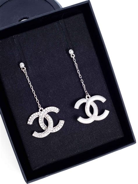 chanel swarovski earrings|authentic chanel earrings.